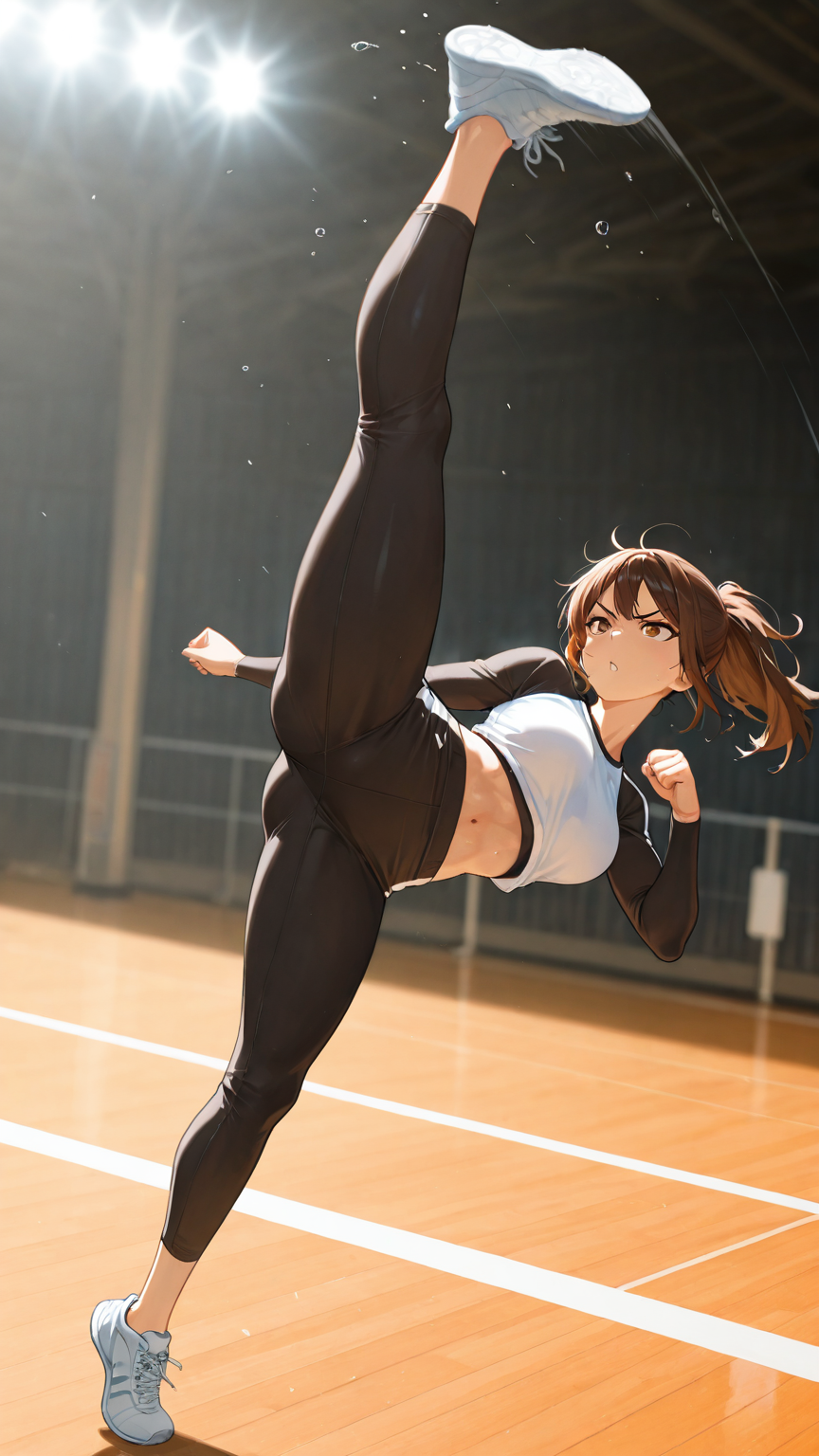 A character in a dynamic action pose — the kind of precise positioning that's nearly impossible with prompts alone but straightforward with ControlNet pose guidance.